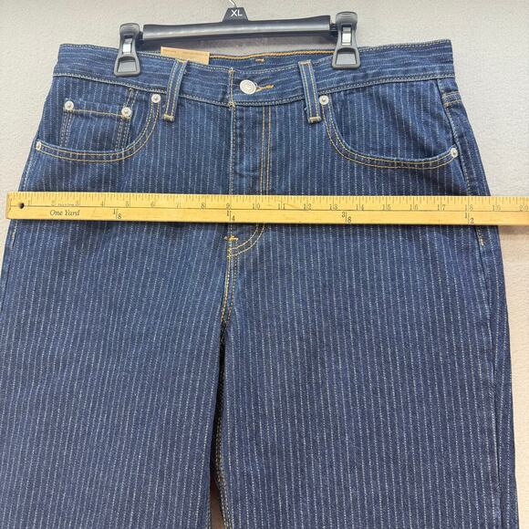 Levi's Jeans Women's 29x30 (8) Dark Blue Low Pro Mid Rise Pinstripe Straight NWT - Picture 12 of 16